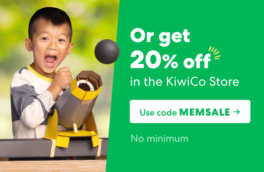 Or get 20% off in the KiwiCo Store
