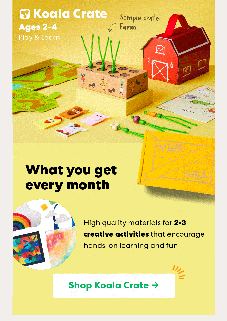 What you get every month with Koala Crate