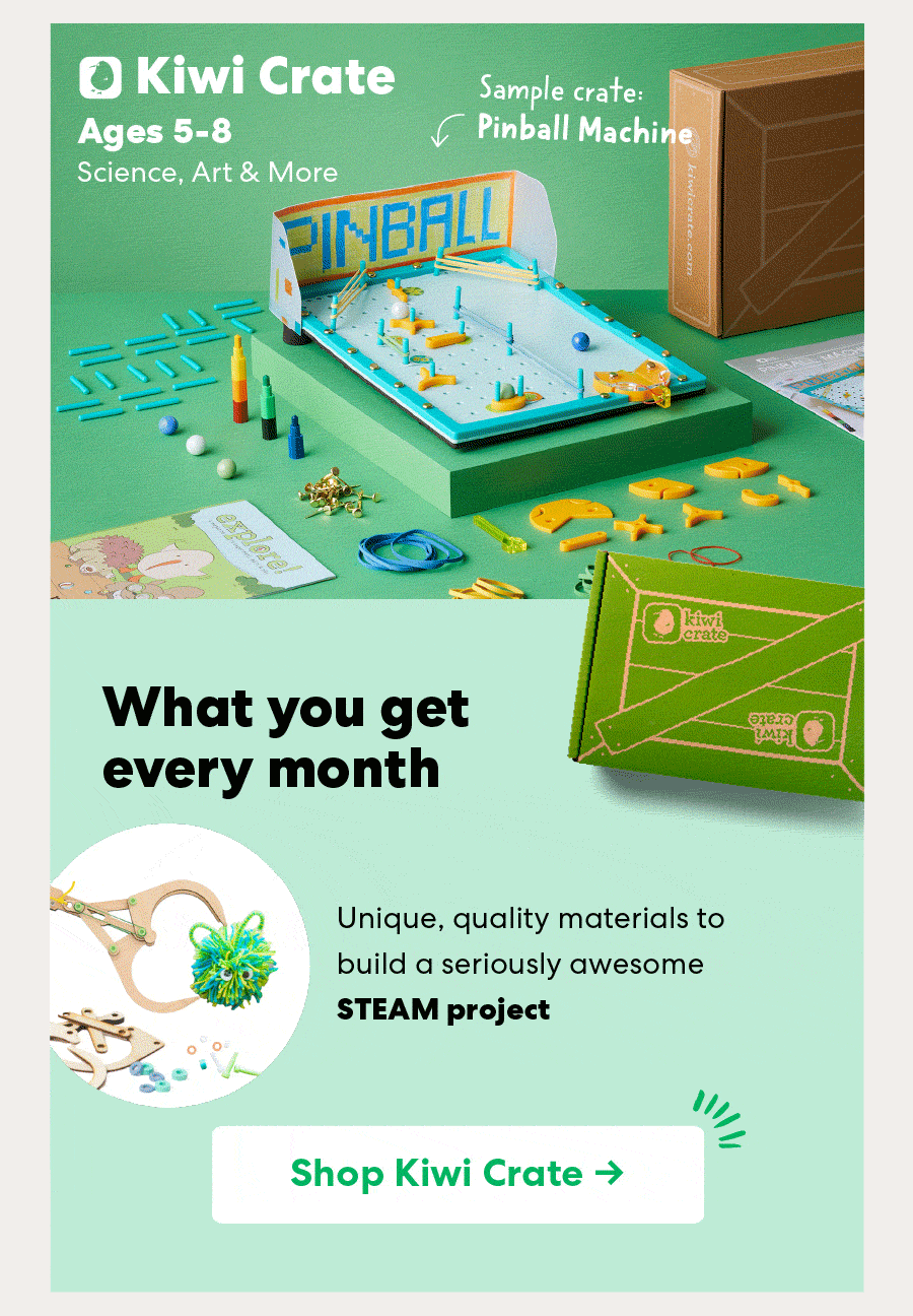 What you get every month with Kiwi Crate