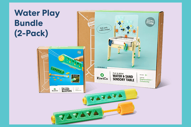 Water Play Bundle (2-Pack): Beat the heat with Splash Blasters and Water & Sand Sensory Table, two water-themed activities that can be enjoyed together! 