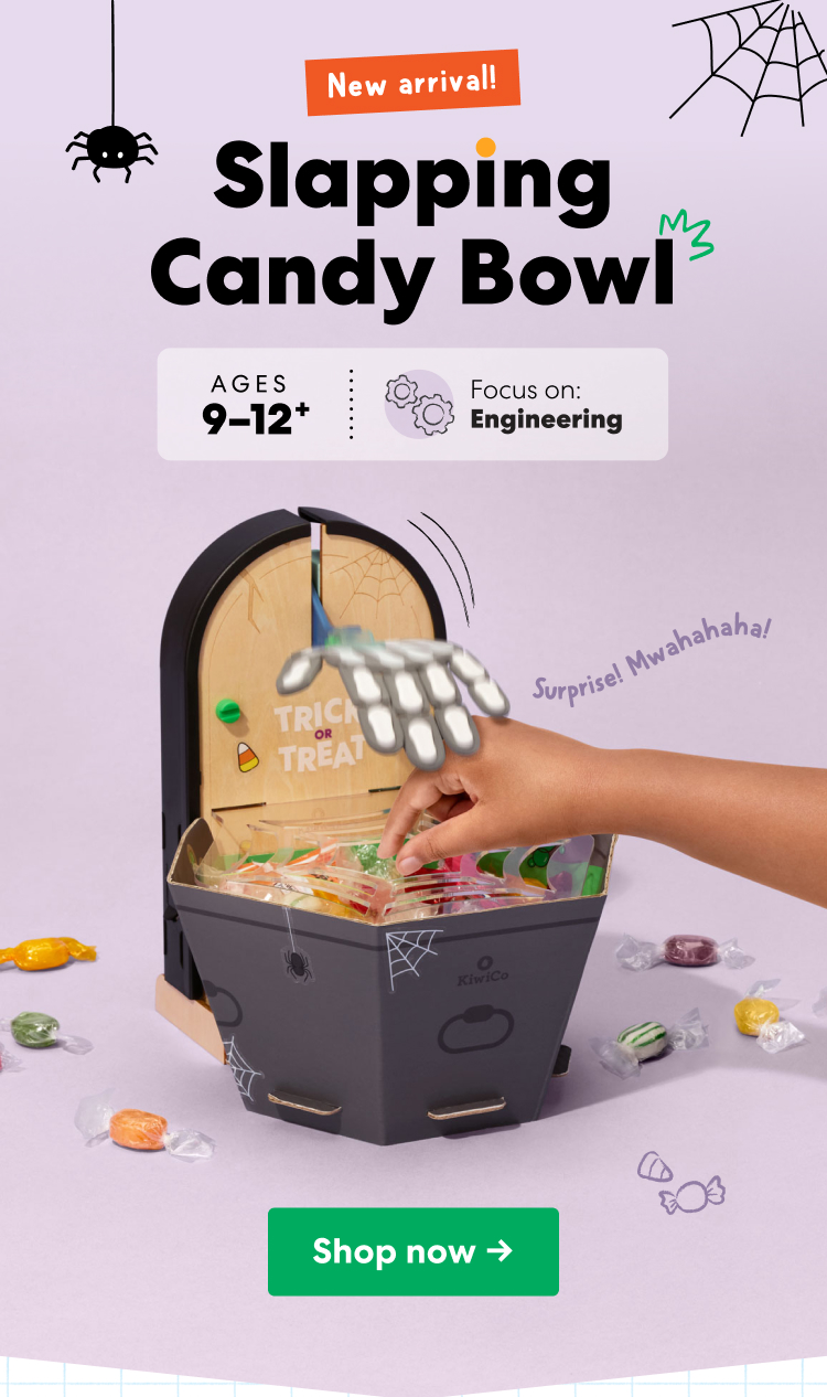 NEW ARRIVAL! Slapping Candy Bowl. For ages 9-12+ with focus on Engineering. Reserve yours now ->