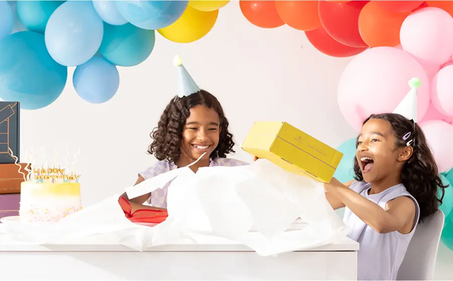 Two excited children